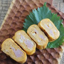 卵1個で簡単♪【ハム入り卵焼き】