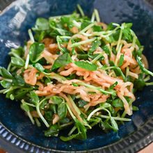 切って和えるだけ!大根と豆苗のしょうゆサラダ