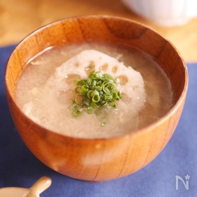 とろ〜りかき玉レンコンスープ \すり下ろして入れるだけ!/