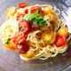 トマトとバジルの冷製パスタ