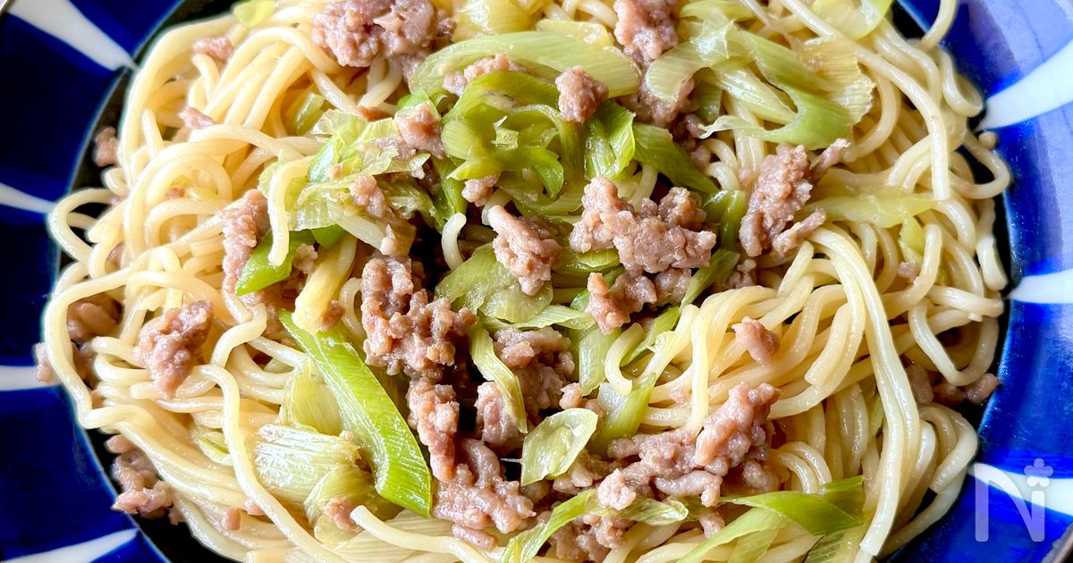 レンジで5分！パパッと1人飯♪【オイスターまぜ麺】