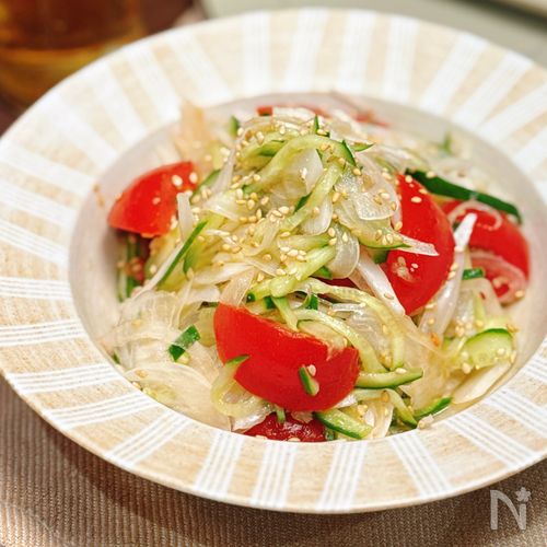 【新玉ねぎときゅうりのナムル】火を使わず5分！さっぱり副菜♪