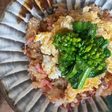 計量いらずでお弁当にも♪春の混ぜご飯〜干しエビと菜花〜