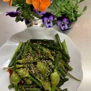 そら・ゆずの作ってみた!投稿(マヌルチョンポックム(にんにくの芽炒め)・常備菜に♪)