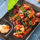 究極の節約料理！鶏皮とネギの照り焼き♩七味マヨ添え
