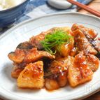塩さばと長芋の梅照り焼き