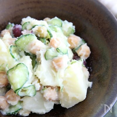 豆乳で作る和風ポテトサラダ
