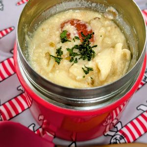 まゆのの作ってみた!投稿(スープジャーで♡トマトとベーコンの味噌チーズクリームペンネ)