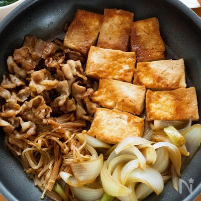 『フライパンすき煮』甘辛味しみ♡忙しい日のお手軽メニュー♪