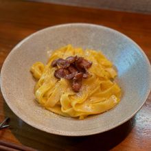 仕事後10分。生クリーム無しで超濃厚【カルボうどん】