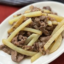 【ワンパン10分おかず】新じゃがと牛こまの酢炒め