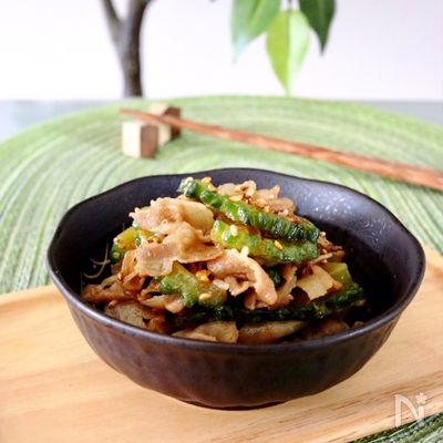 常備菜*ゴーヤと豚ばら肉の甘辛炒め