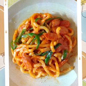 チョロリスの作ってみた!投稿(パスタより美味しい!?『うどんナポリタン』ランチに最適♡)