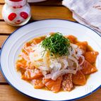 切って盛るだけ♪サーモンの和風カルパッチョ