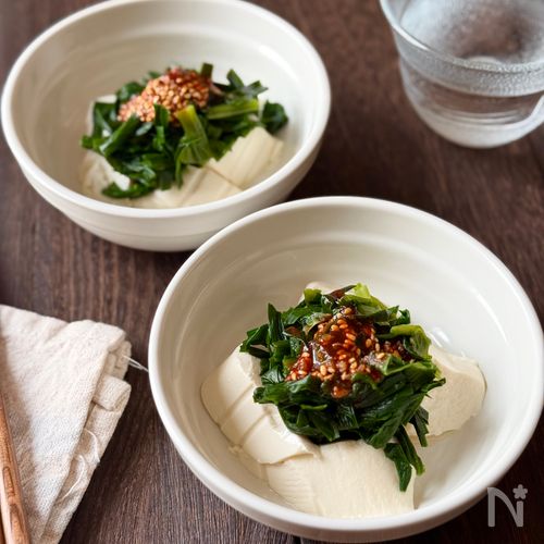 材料ふたつで副菜！《韓国風冷奴》