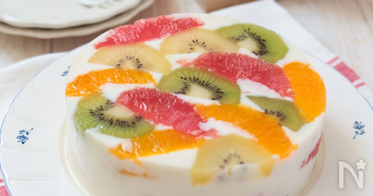 寒天のヨーグルトフルーツケーキ