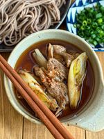 豚こまと焼き葱《甘辛絶品♡つけ蕎麦》