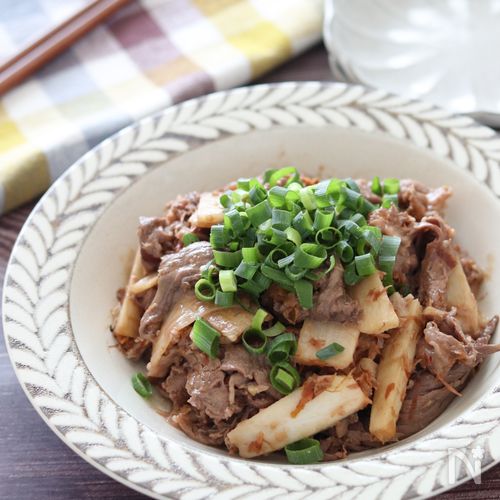 【牛こまと長芋の和風おかか醤油炒め】ご飯に合う！食感も最高！