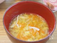 【食物繊維がたっぷり摂れる】春キャベツの中華スープ