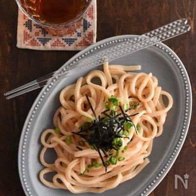 ワンボウルで出来る～ピリ辛たらこうどん～