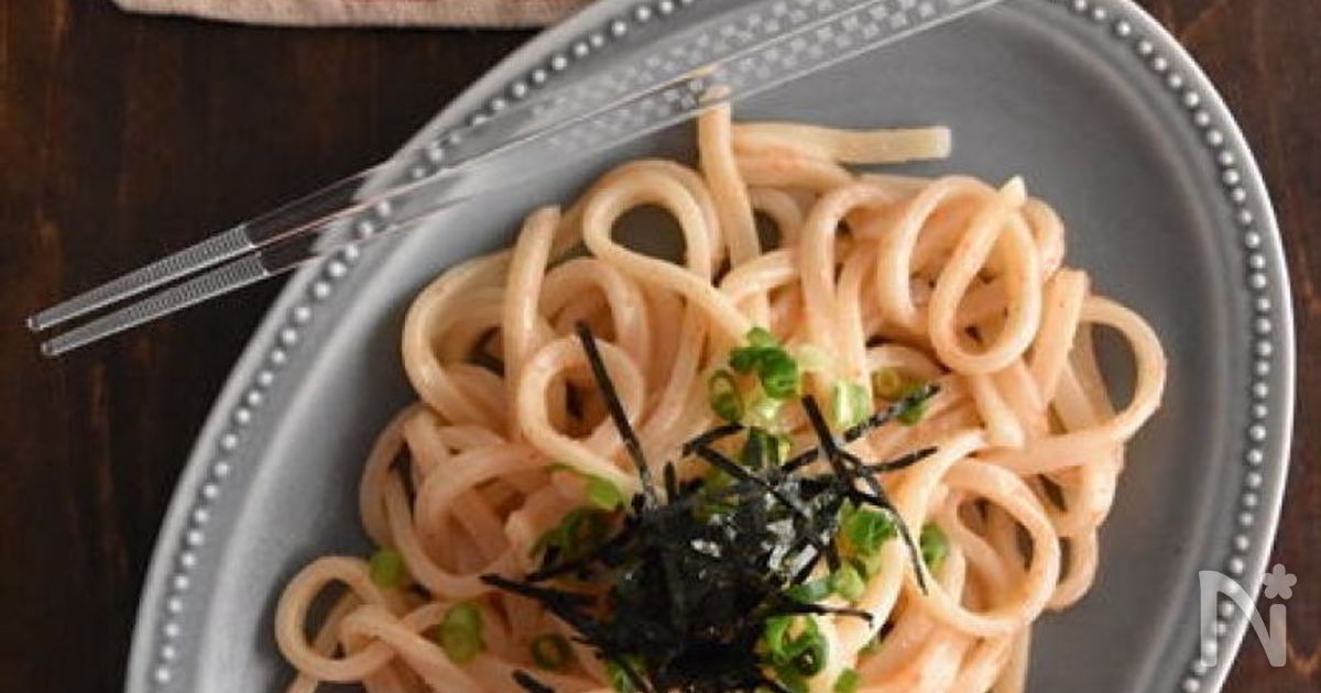 ワンボウルで出来る～ピリ辛たらこうどん～