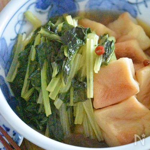 はんぺんと小松菜のピリ辛クタクタ煮【作り置き】