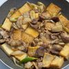 コスパ抜群！お手軽♪【厚揚げと豚こまの甘辛煮炒め】の工程5