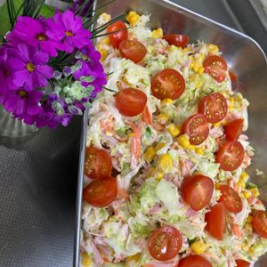 そら・ゆずの作ってみた!投稿(抱えて食べたい♡コールスローサラダ)