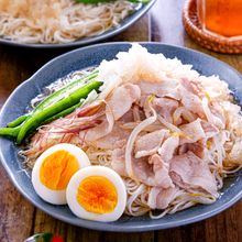 【豚バラもやしのさっぱりそうめん】レンチン具材♡暑い夏に◎！