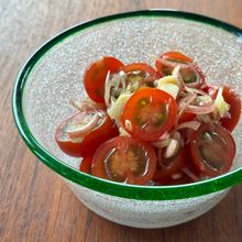 5分で完成！【ミニトマトとみょうがのナムル】