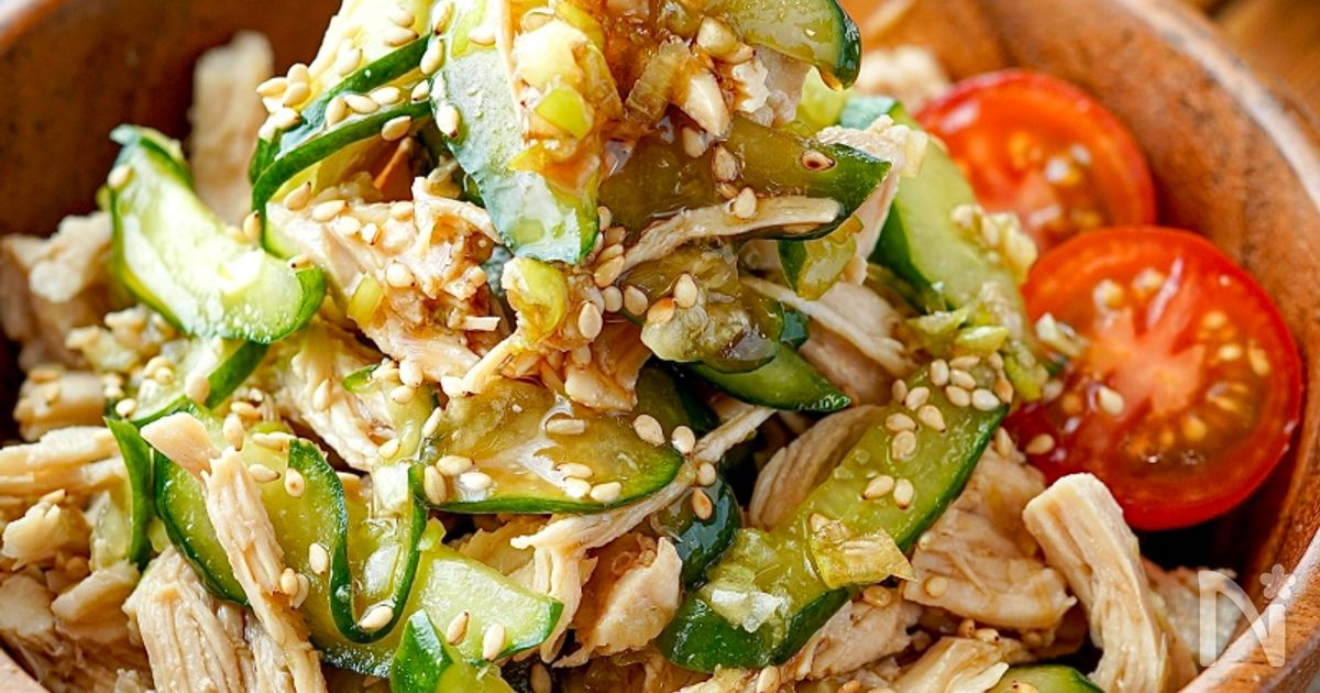 【ささみときゅうりの香味だれ】火を使わない♪パパッと簡単副菜