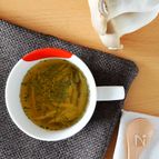エリンギのコンソメスープ。レンジで簡単！忙しい日の朝食に♪