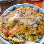 ポン酢de簡単♪コスパ最強♪栄養満点♪豆苗入り天津飯♪