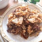焼き肉のタレと牛こまでお手軽に♡牛肉ガーリック炒飯