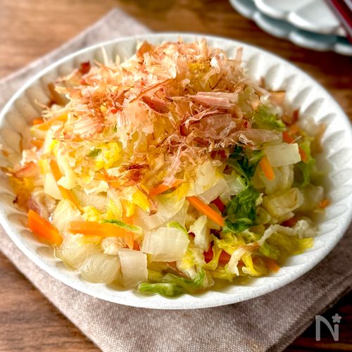 白菜1/4株消費!レンジで10分♪【白菜の煮浸し】