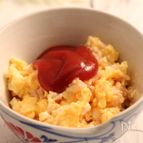レンジでハム入りスクランブルエッグ　