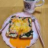 ナムディの作ってみた!投稿(とろ〜り卵とチーズのカルボ風トースト)