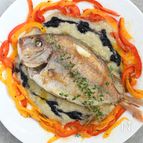 鯛のポワレ・ベリーエシャロット豆乳クリームソース