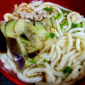 ヴェルの作ってみた!投稿(【速攻10分♡悶絶必至】至福の豚なす肉汁うどん♡おつゆが最高)