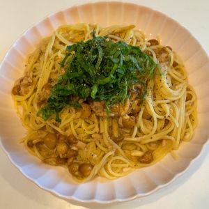 みわの作ってみた!投稿(とろっと旨みが絡む！ツナとなめこの和風アーリオオーリオパスタ)