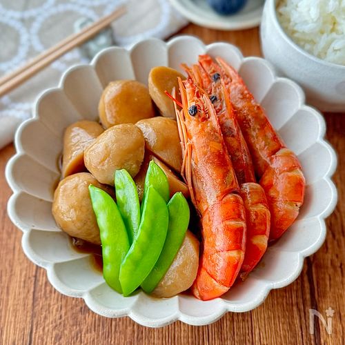 やさしいおだしで♩里芋と海老の含め煮