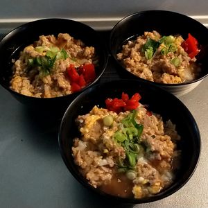1290085の作ってみた!投稿(【豚ひき肉のとろたまあんかけ丼】子供受け抜群♡︎節約/簡単)