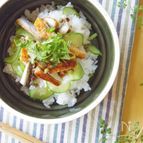 簡単！土用の丑にも。うなぎのうざく風養生丼