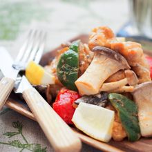 疲労回復!酸っぱおいしいきのことチキンのマヨ炒め