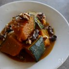 味がしみしみ★かぼちゃのくるみ味噌バター煮