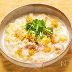 いちご煮で作る、シンプルなたまご雑炊