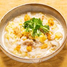 いちご煮で作る、シンプルなたまご雑炊