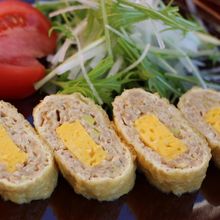 厚焼玉子入り、和風ミートローフ