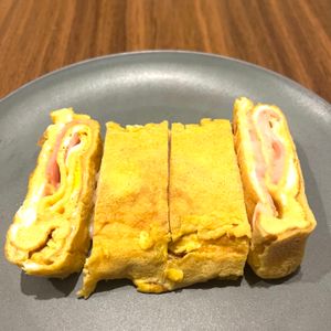 金の作ってみた!投稿(クセになる味「ハムチーズ玉子焼き」)