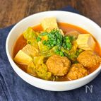 【旨辛肉団子キャベツ】放置でコクうまガッツリスープ